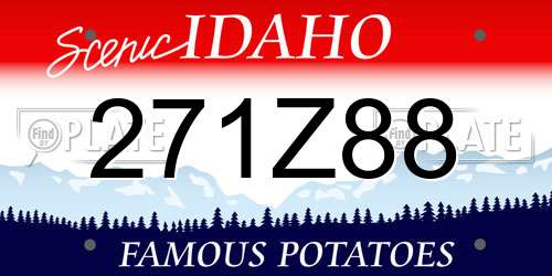 271Z88 Idaho License Plate