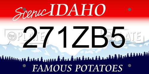 271ZB5 Idaho License Plate
