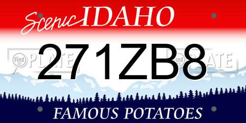 271ZB8 Idaho License Plate