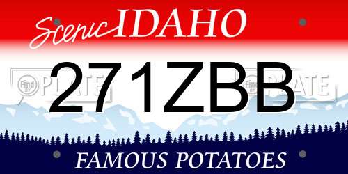 271ZBB Idaho License Plate