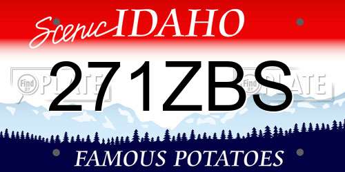 271ZBS Idaho License Plate