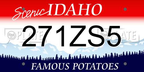 271ZS5 Idaho License Plate