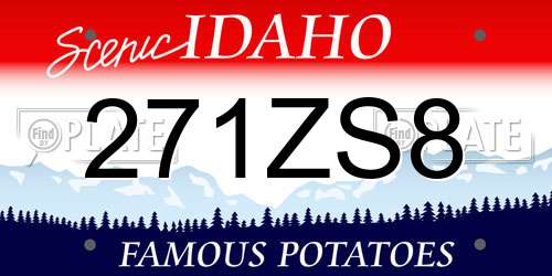 271ZS8 Idaho License Plate