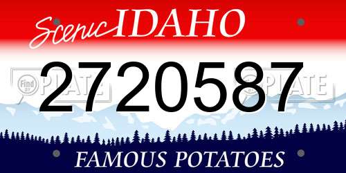 2720587 Idaho License Plate