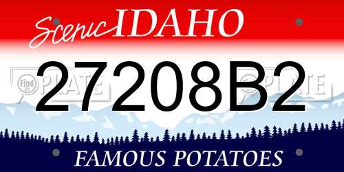27208B2 Idaho License Plate