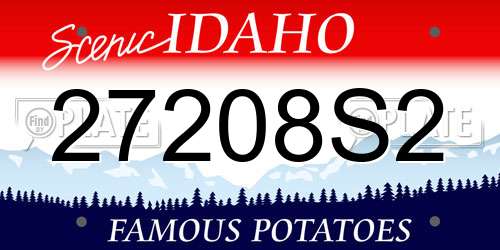 27208S2 Idaho License Plate