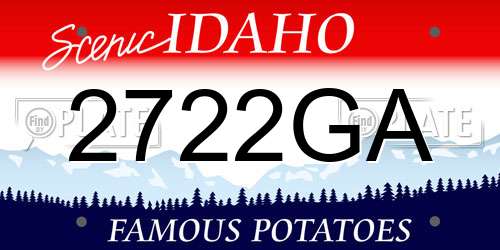 2722GA Idaho License Plate