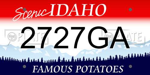 2727GA Idaho License Plate