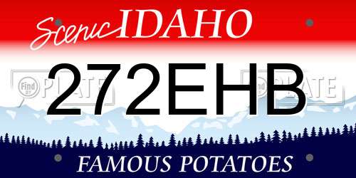 272EHB Idaho License Plate