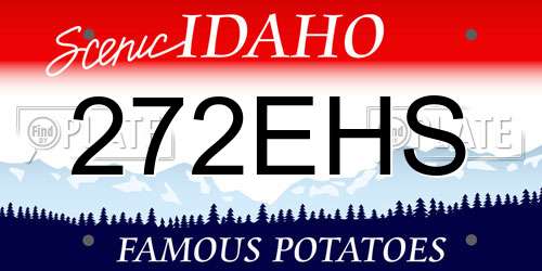 272EHS Idaho License Plate