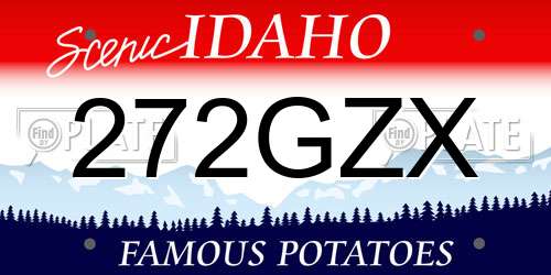 272GZX Idaho License Plate