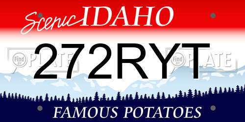 272RYT Idaho License Plate