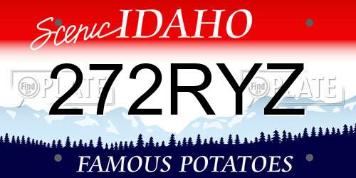 272RYZ Idaho License Plate