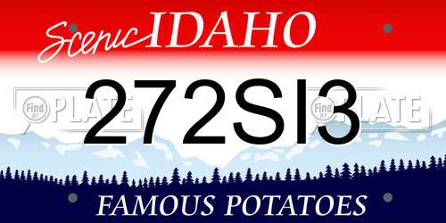272SI3 Idaho License Plate
