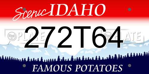 272T64 Idaho License Plate