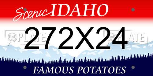 272X24 Idaho License Plate