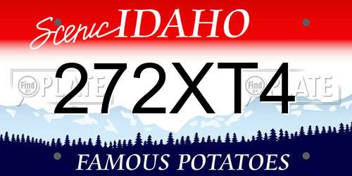 272XT4 Idaho License Plate