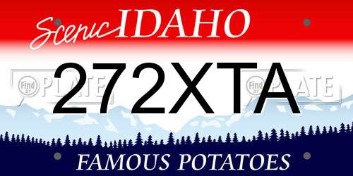 272XTA Idaho License Plate