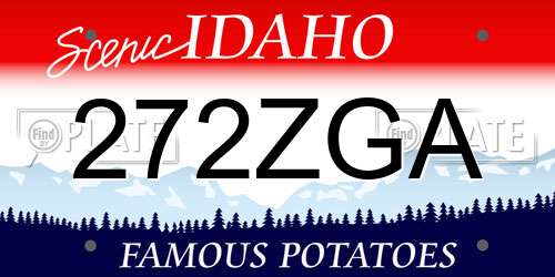 272ZGA Idaho License Plate
