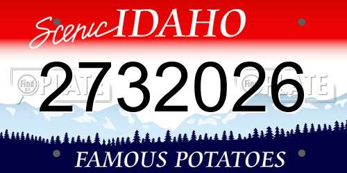2732026 Idaho License Plate
