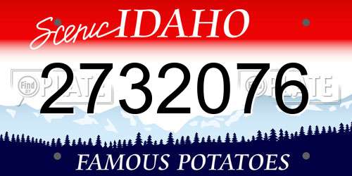 2732076 Idaho License Plate