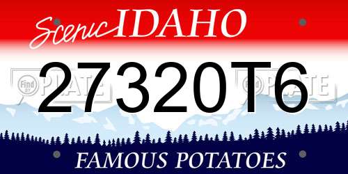 27320T6 Idaho License Plate