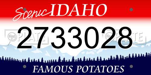 2733028 Idaho License Plate