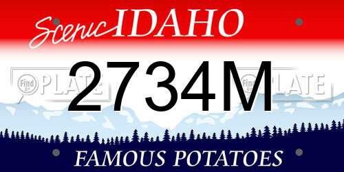 2734M Idaho License Plate