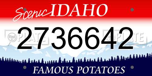 2736642 Idaho License Plate