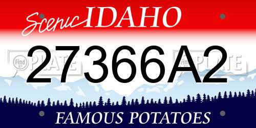 27366A2 Idaho License Plate