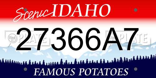 27366A7 Idaho License Plate