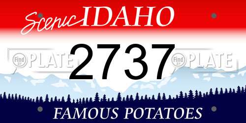 2737 Idaho License Plate
