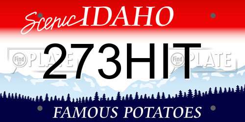 273HIT Idaho License Plate