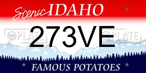 273VE Idaho License Plate