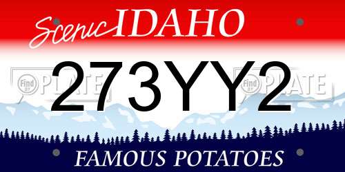 273YY2 Idaho License Plate