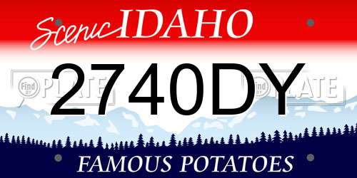 2740DY Idaho License Plate