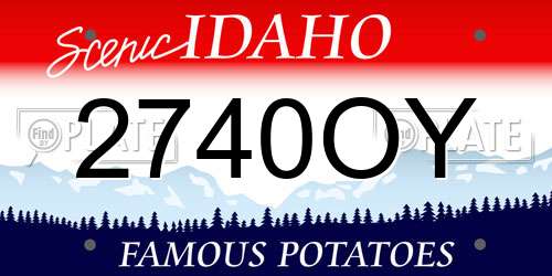 2740OY Idaho License Plate