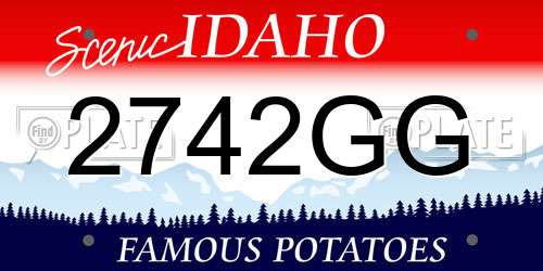 2742GG Idaho License Plate