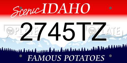 2745TZ Idaho License Plate