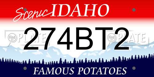 274BT2 Idaho License Plate