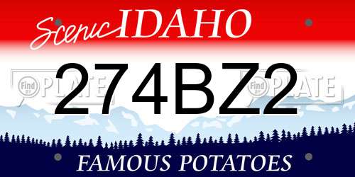 274BZ2 Idaho License Plate