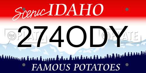 274ODY Idaho License Plate