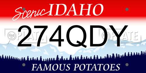274QDY Idaho License Plate