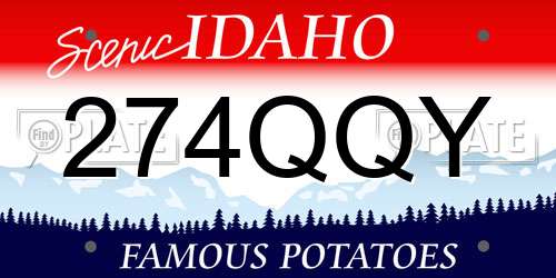 274QQY Idaho License Plate