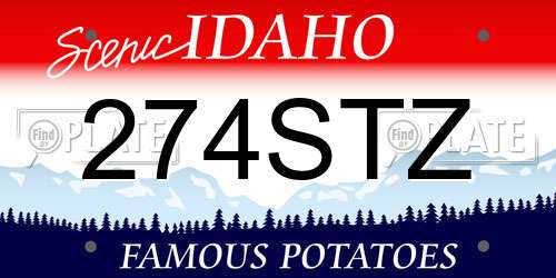 274STZ Idaho License Plate