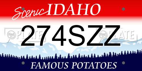 274SZZ Idaho License Plate
