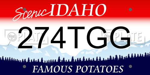274TGG Idaho License Plate