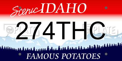 274THC Idaho License Plate