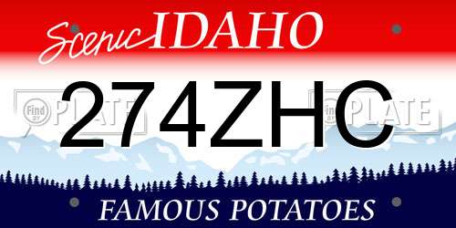 274ZHC Idaho License Plate
