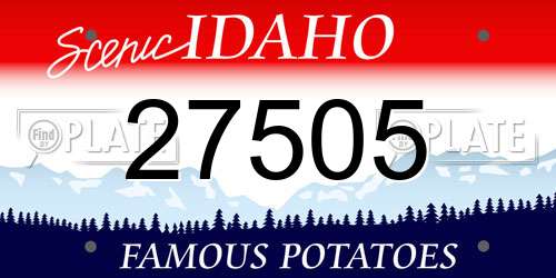 27505 Idaho License Plate